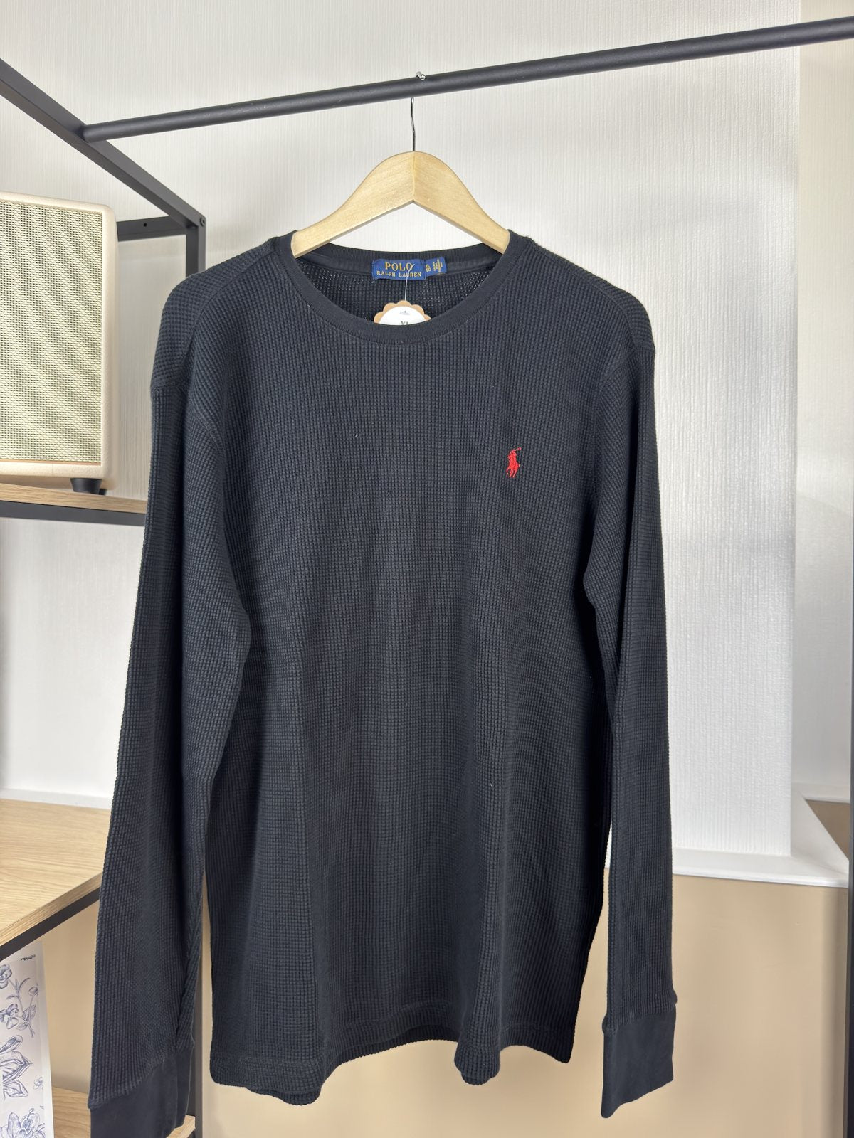 Pull gaufré Ralph Lauren noir