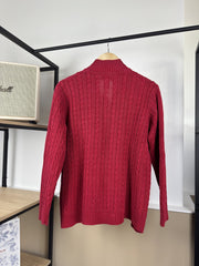 Pull camionneur torsadé Lauren Ralph Lauren rouge écusson