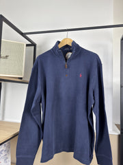 Pull camionneur côtelé Ralph Lauren marine