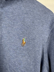 Pull camionneur Ralph Lauren bleu chiné