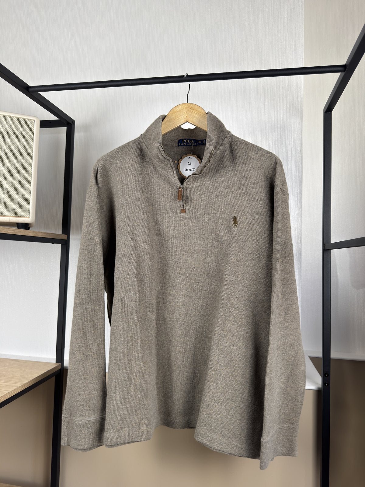 Pull camionneur Ralph Lauren taupe