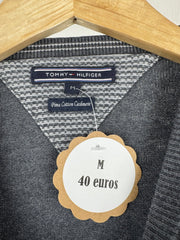 Pull col rond Tommy Hilfiger gris anthracite