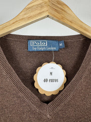 Pull col V Ralph Lauren marron