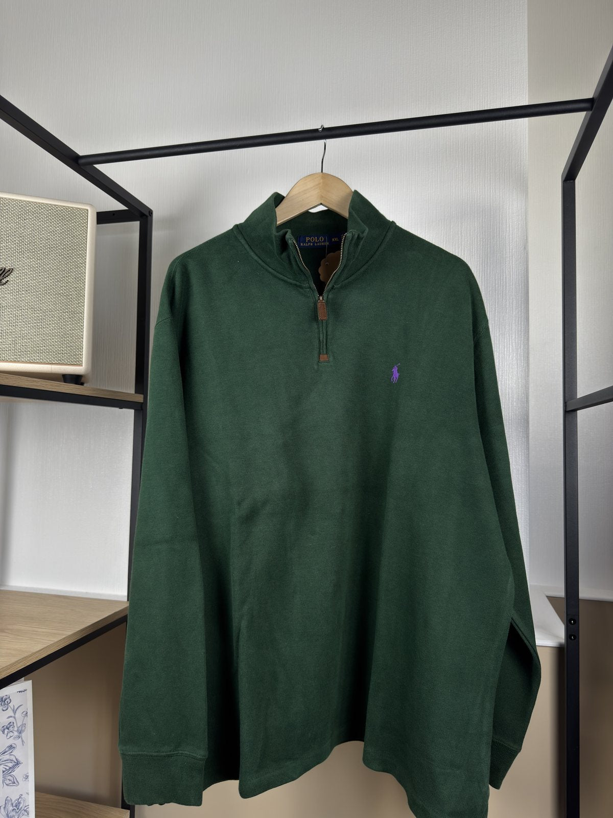 Pull camionneur Ralph Lauren vert sapin
