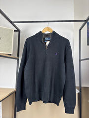 Pull camionneur en maille Ralph Lauren noir