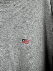 Pull camionneur Polo Jeans Ralph Lauren gris drapeau