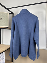 Pull camionneur Ralph Lauren bleu chiné