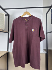 T-shirt henley Carhartt bordeaux à poche