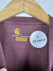 T-shirt henley Carhartt bordeaux à poche