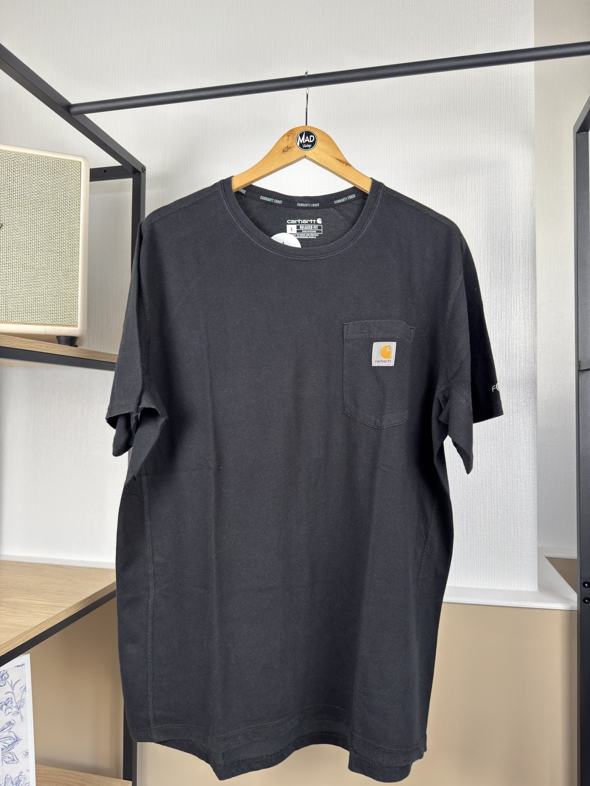 T-shirt Carhartt Force noir à poche