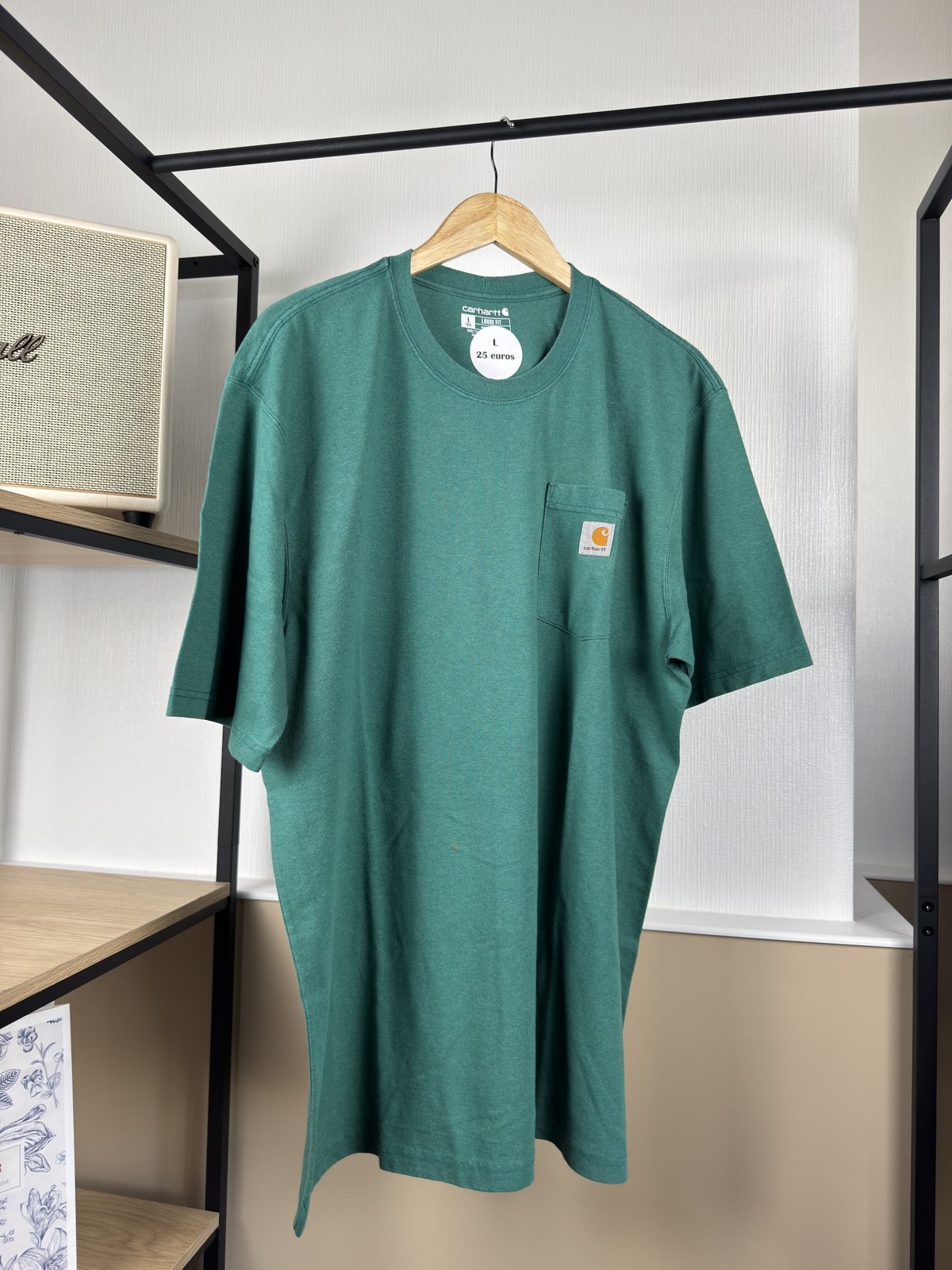 T-shirt Carhartt vert à poche
