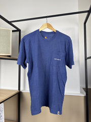 T-shirt Carhartt bleu chiné imprimé dos