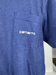 T-shirt Carhartt bleu chiné imprimé dos
