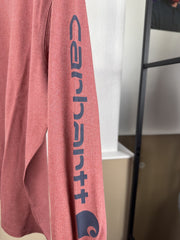 T-shirt manches longues Carhartt bordeaux chiné logo manche