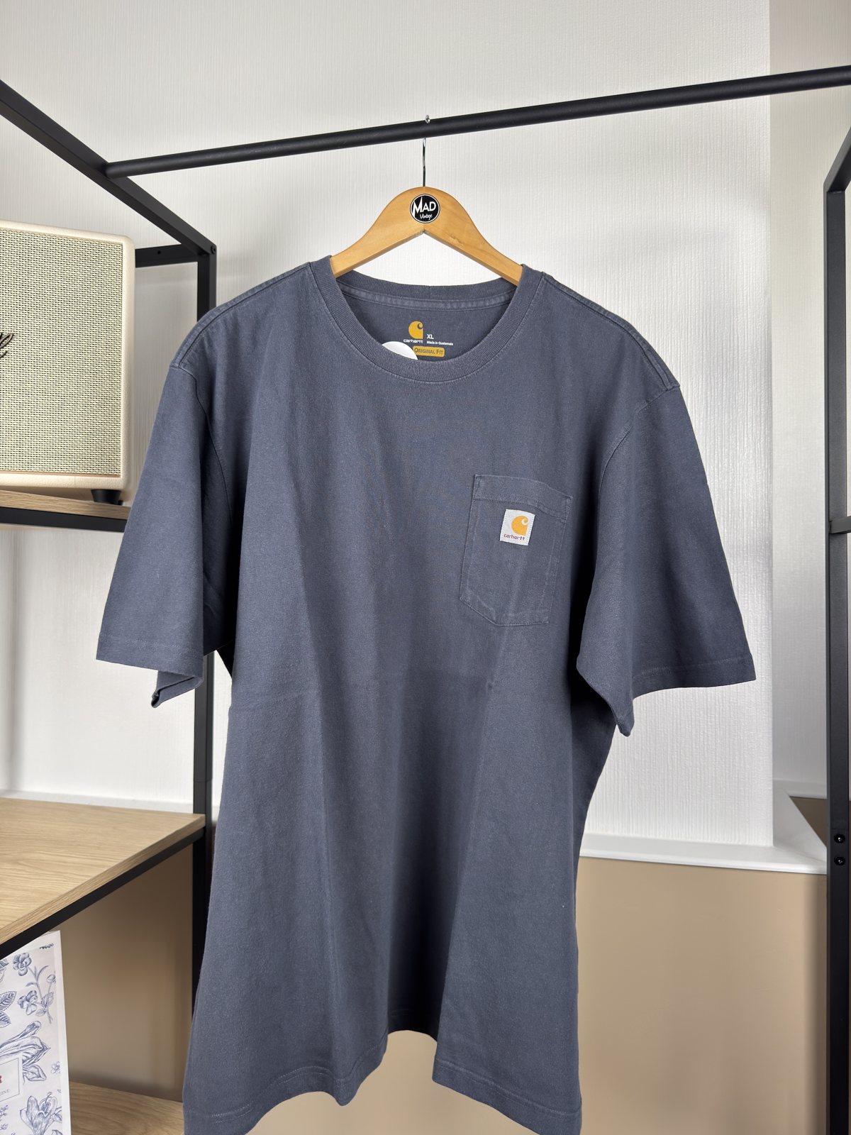 T-shirt Carhartt bleu ardoise à poche