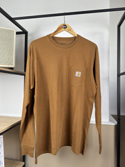 T-shirt manches longues Carhartt WIP camel à poche