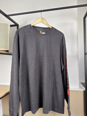 T-shirt manches longues Carhartt gris anthracite logo manche