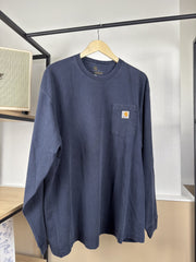 T-shirt manches longues Carhartt marine à poche