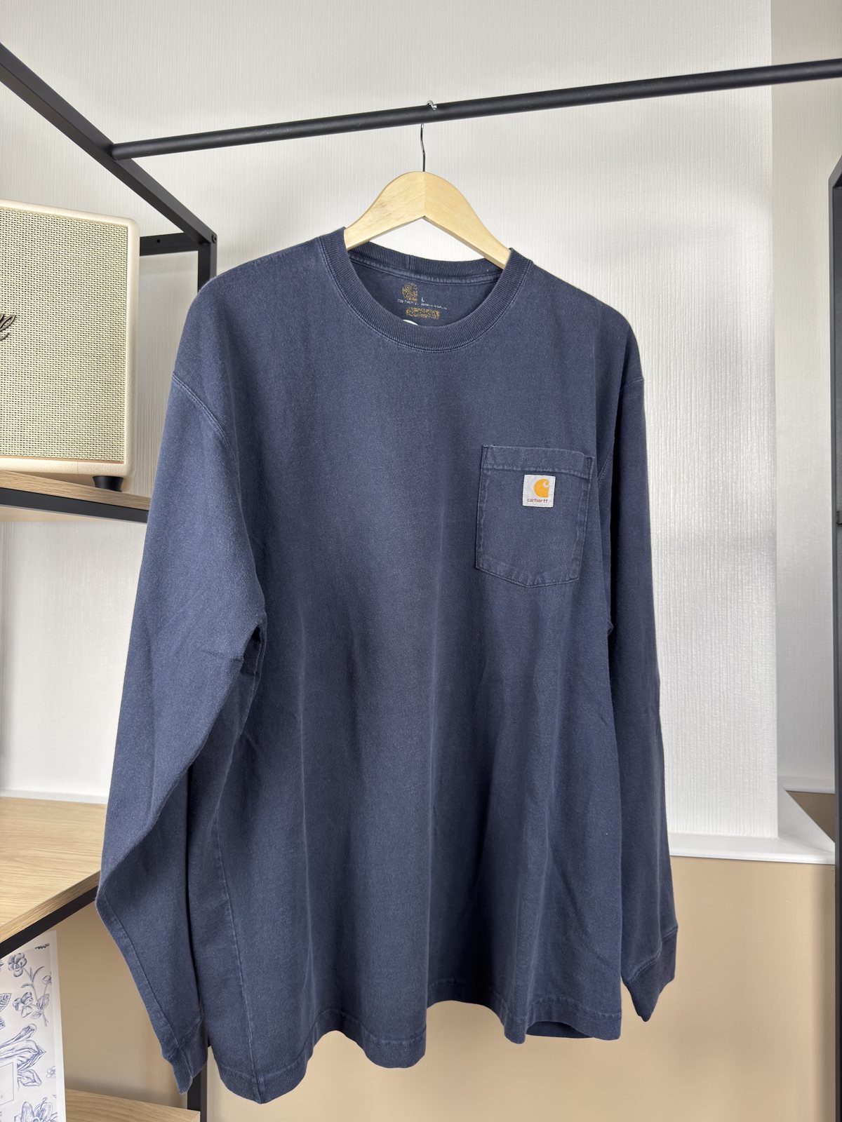 T-shirt manches longues Carhartt marine à poche