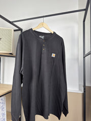 T-shirt henley manches longues Carhartt noir à poche