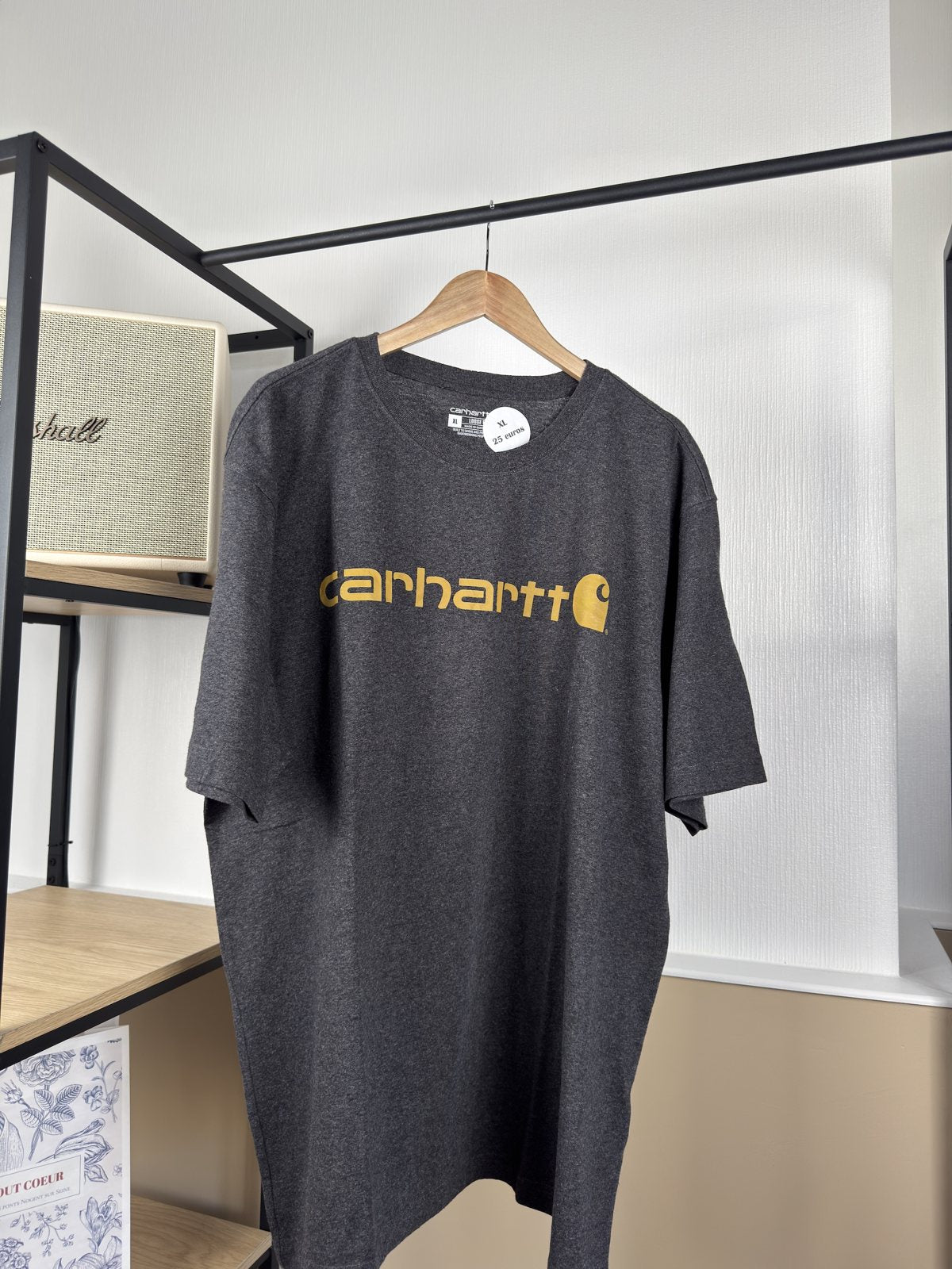 T-shirt Carhartt gris anthracite grand logo
