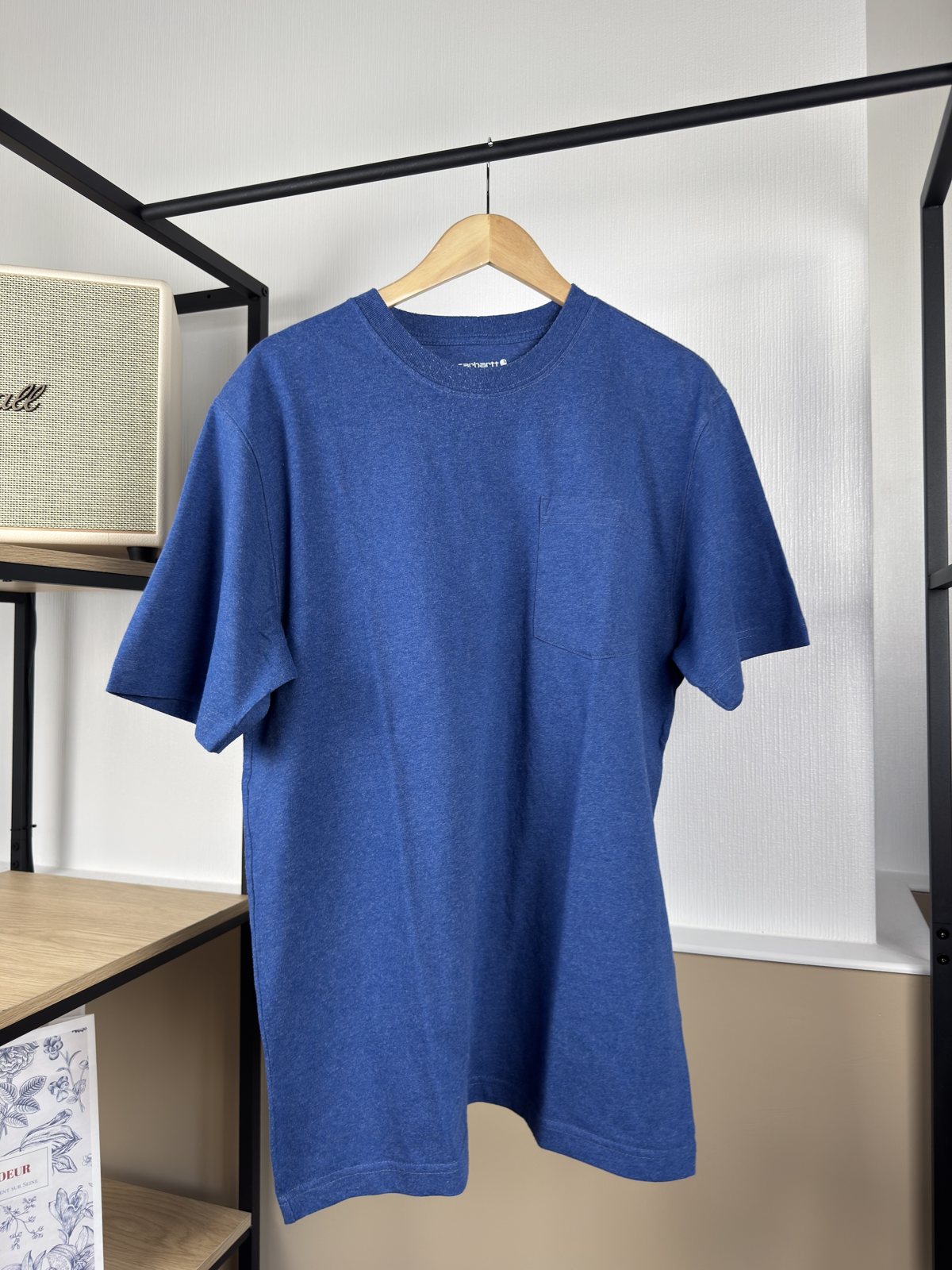 T-shirt Carhartt bleu chiné à poche